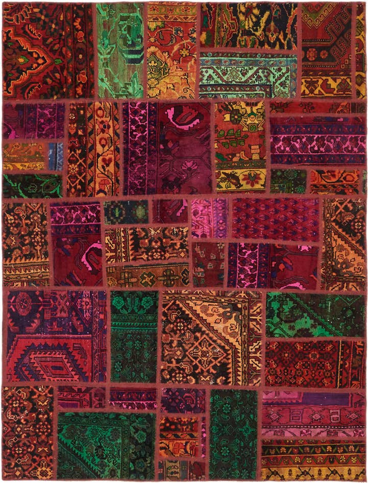 Detail image of 5' 9 x 7' 8 Hand Knotted Ultra Vintage Persian Wool Rug
