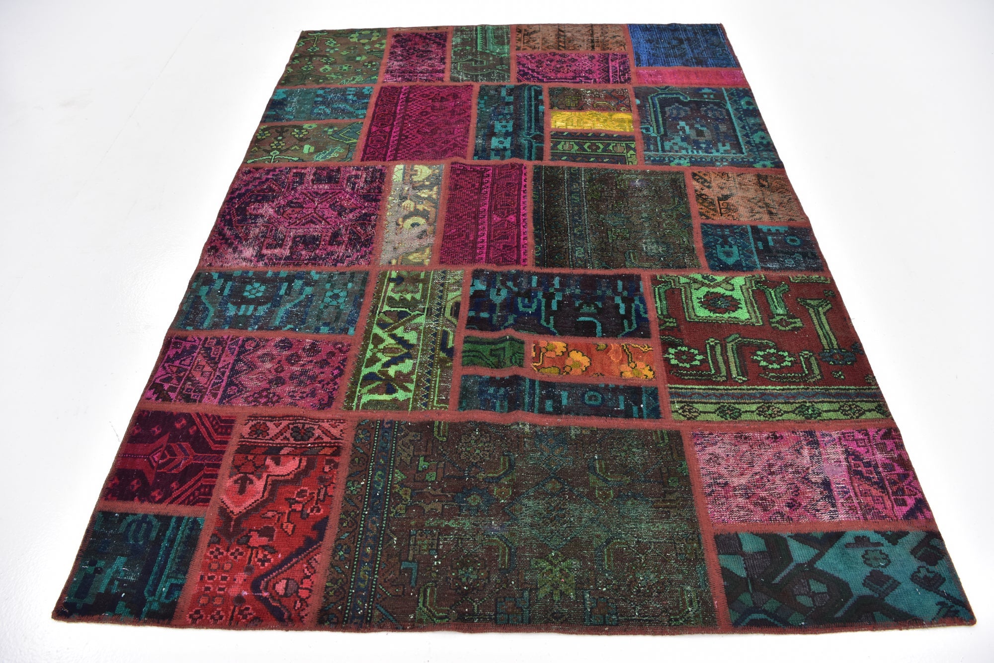 5' 7 x 7' 8 Hand Knotted Ultra Vintage Persian Wool Rug