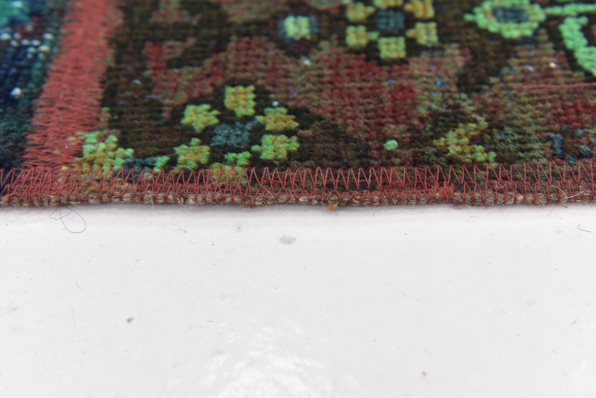 5' 7 x 7' 8 Hand Knotted Ultra Vintage Persian Wool Rug