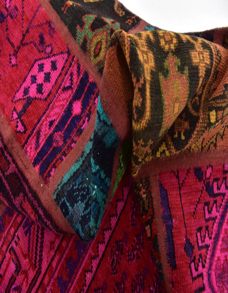 Detail image of 5' 9 x 7' 7  Hand Knotted Ultra Vintage Persian Wool Rug