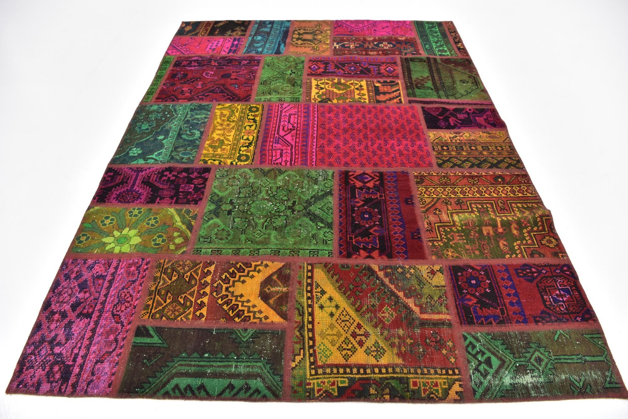 5' 9 x 7' 7 Hand Knotted Ultra Vintage Persian Wool Rug