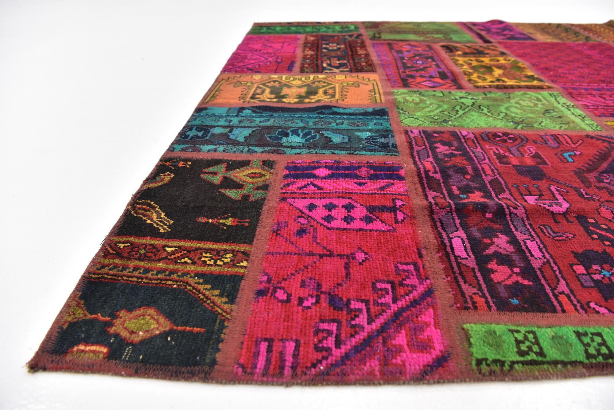 5' 9 x 7' 7 Hand Knotted Ultra Vintage Persian Wool Rug