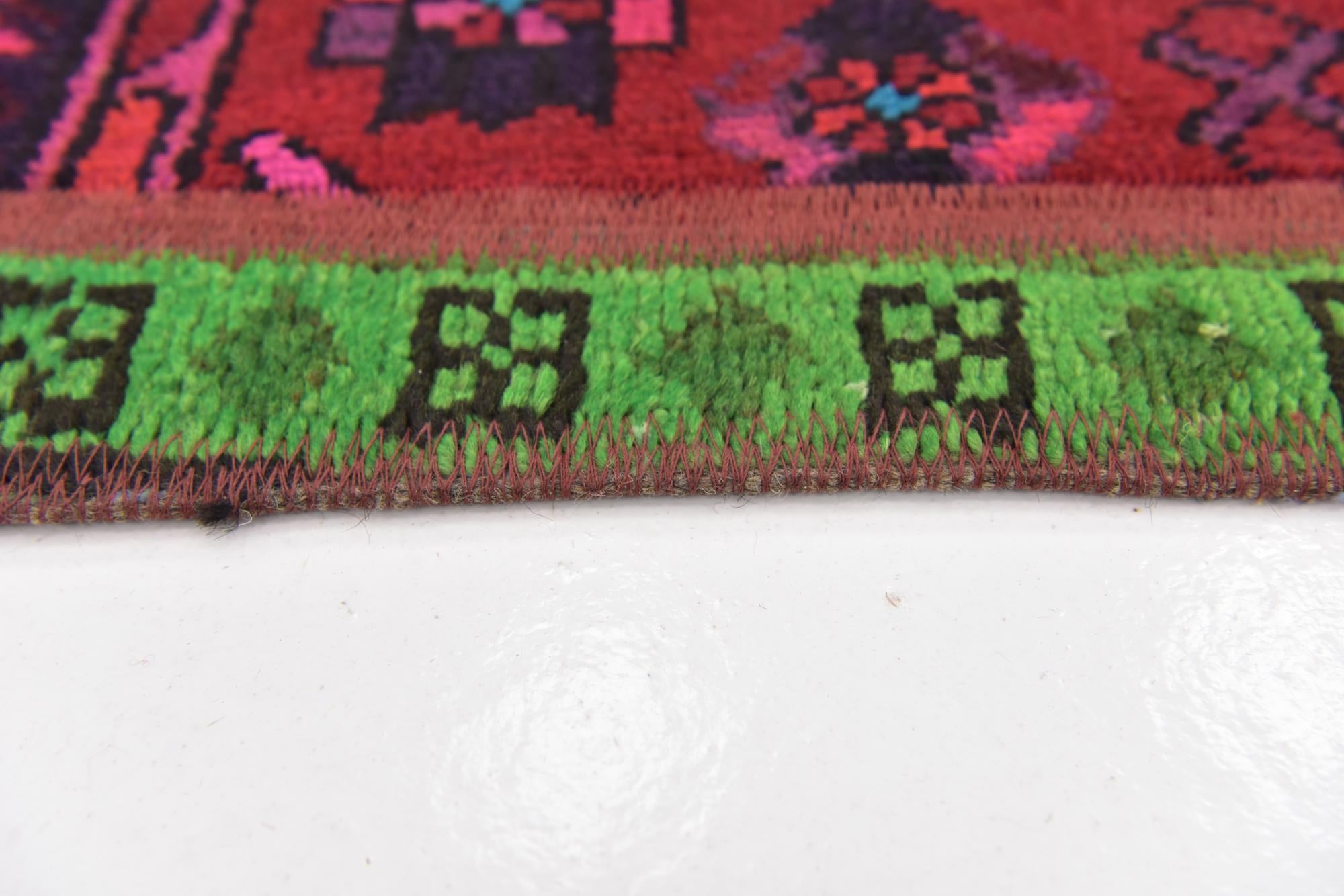 5' 9 x 7' 7 Hand Knotted Ultra Vintage Persian Wool Rug
