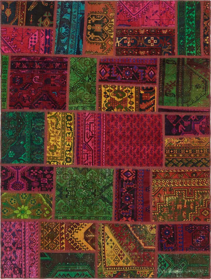 5' 9 x 7' 7 Hand Knotted Ultra Vintage Persian Wool Rug