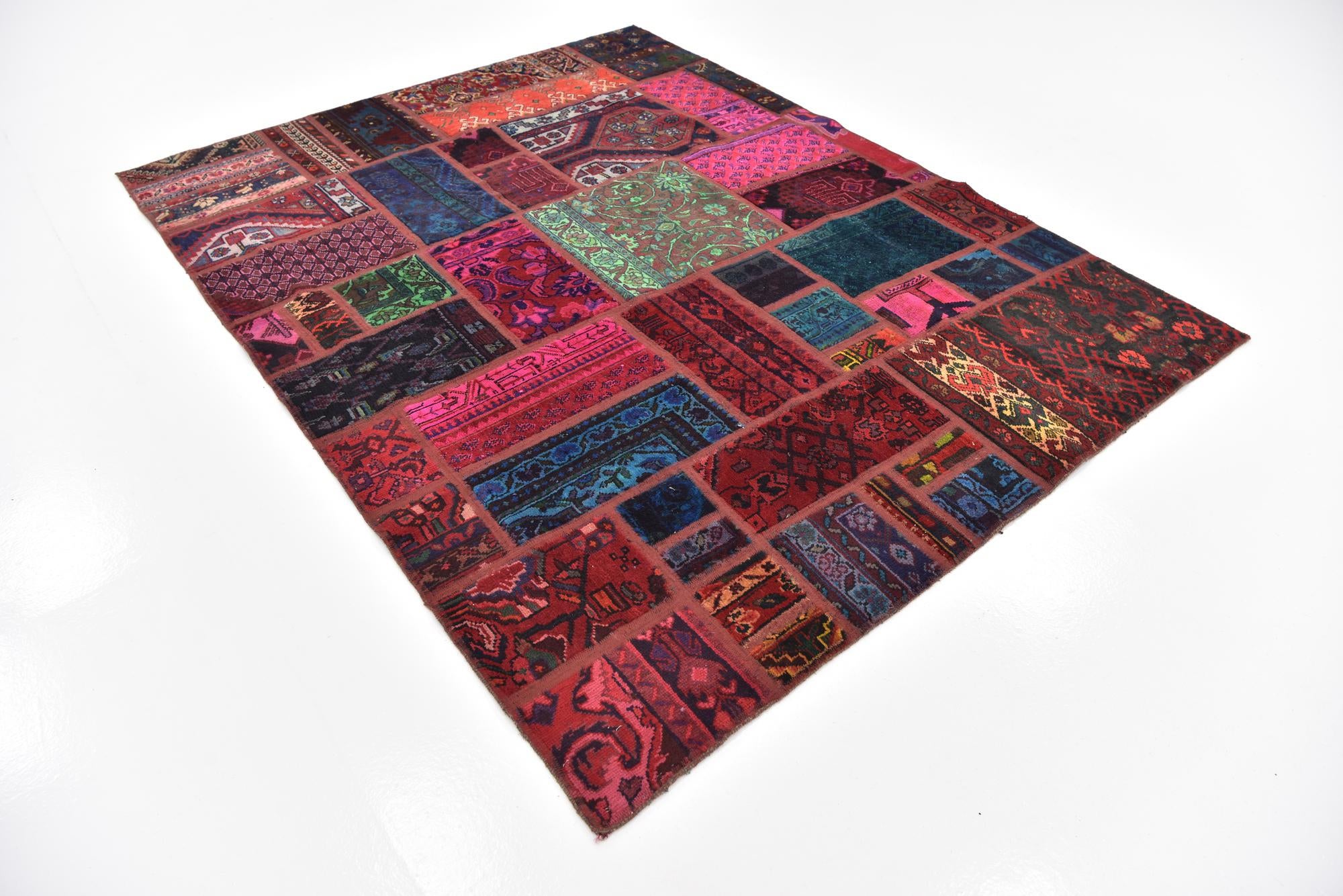 5' 8 x 7' 5 Hand Knotted Ultra Vintage Persian Wool Rug