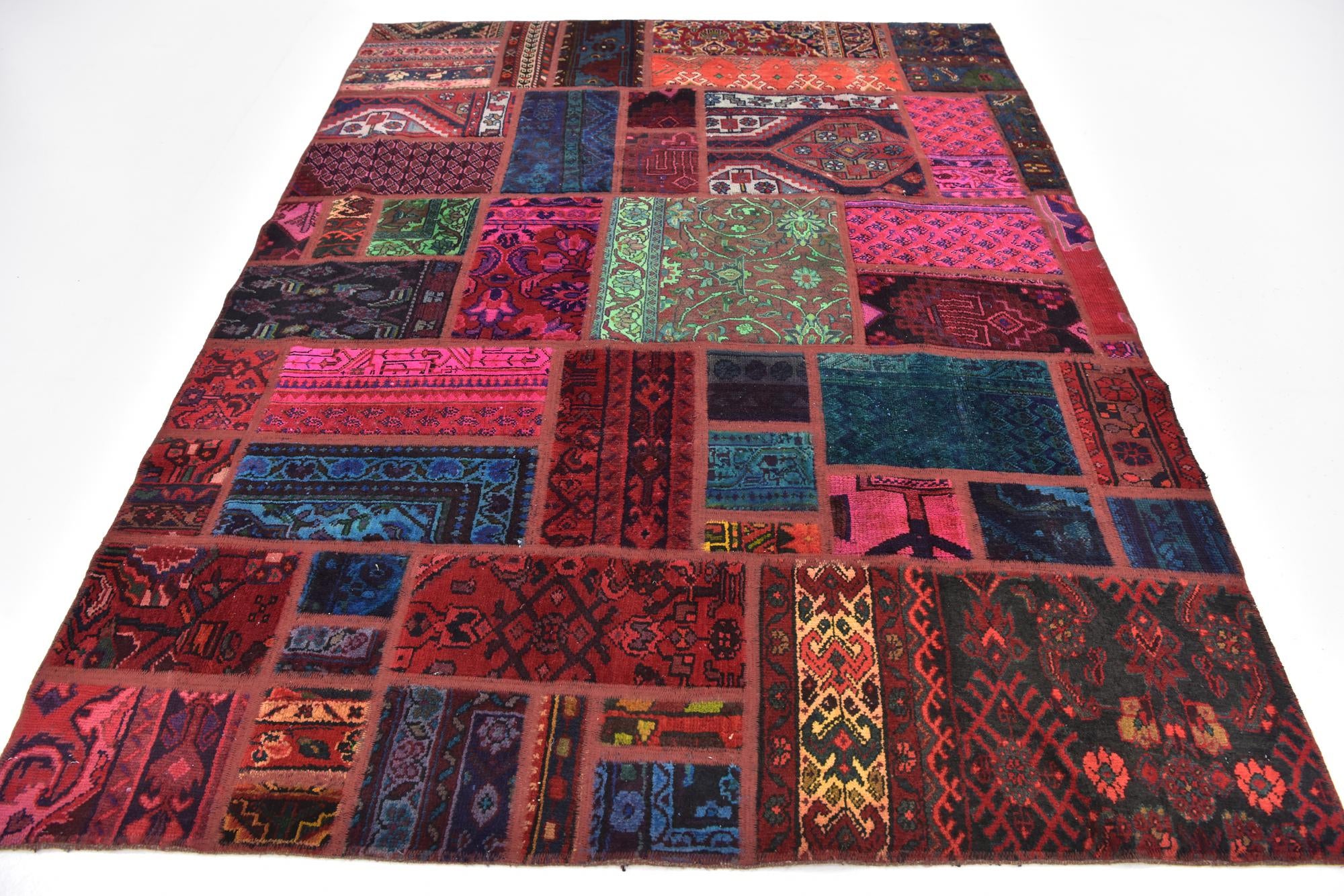 5' 8 x 7' 5 Hand Knotted Ultra Vintage Persian Wool Rug