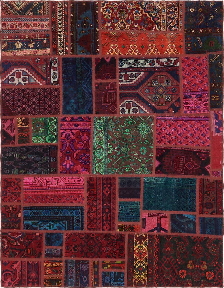 Detail image of 5' 8 x 7' 5 Hand Knotted Ultra Vintage Persian Wool Rug