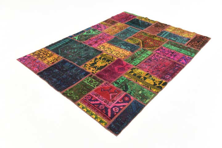 5' 9 x 7' 7 Hand Knotted Ultra Vintage Persian Wool Rug