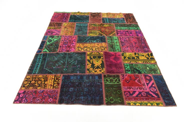 Detail image of 5' 9 x 7' 7 Hand Knotted Ultra Vintage Persian Wool Rug