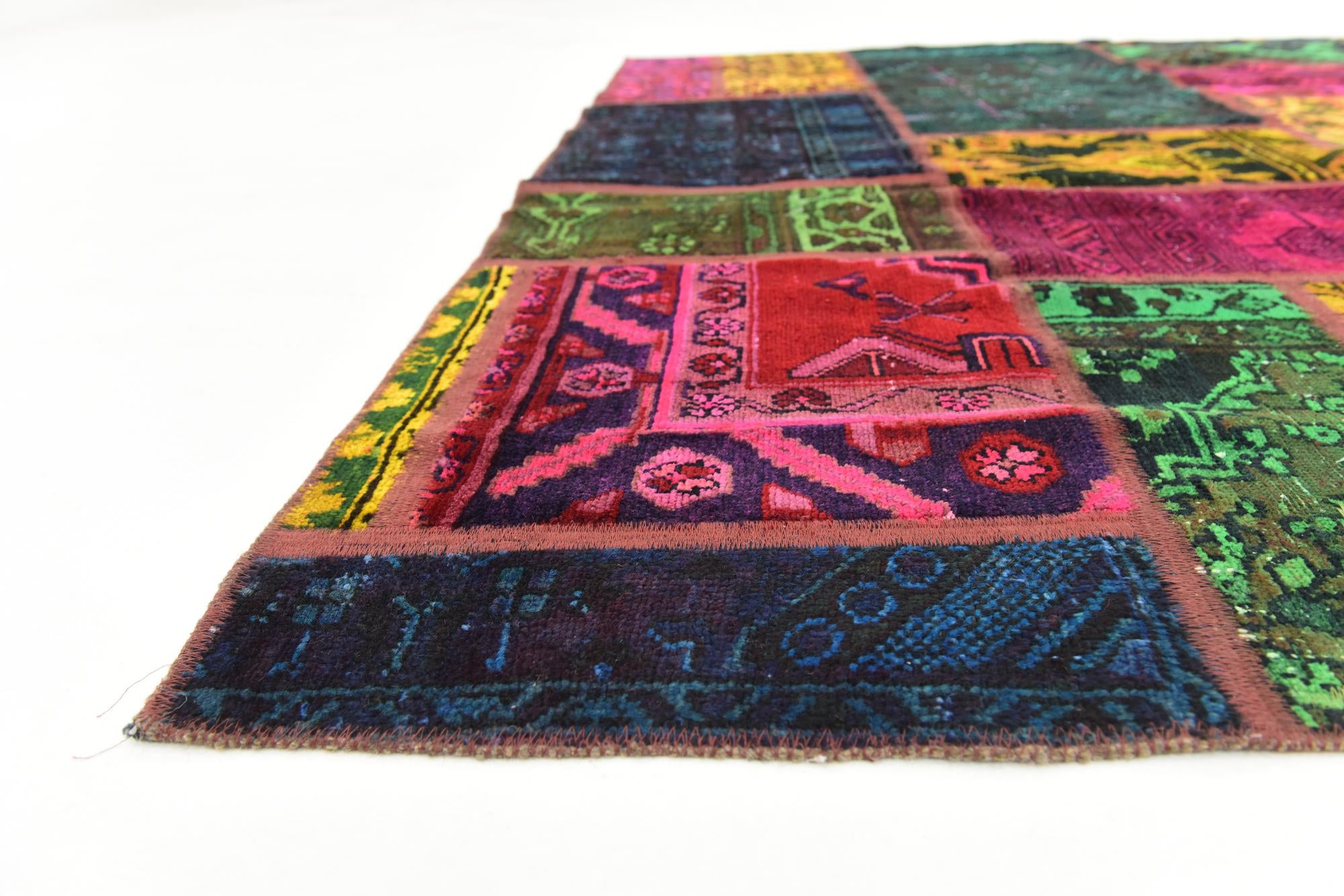 5' 9 x 7' 7 Hand Knotted Ultra Vintage Persian Wool Rug