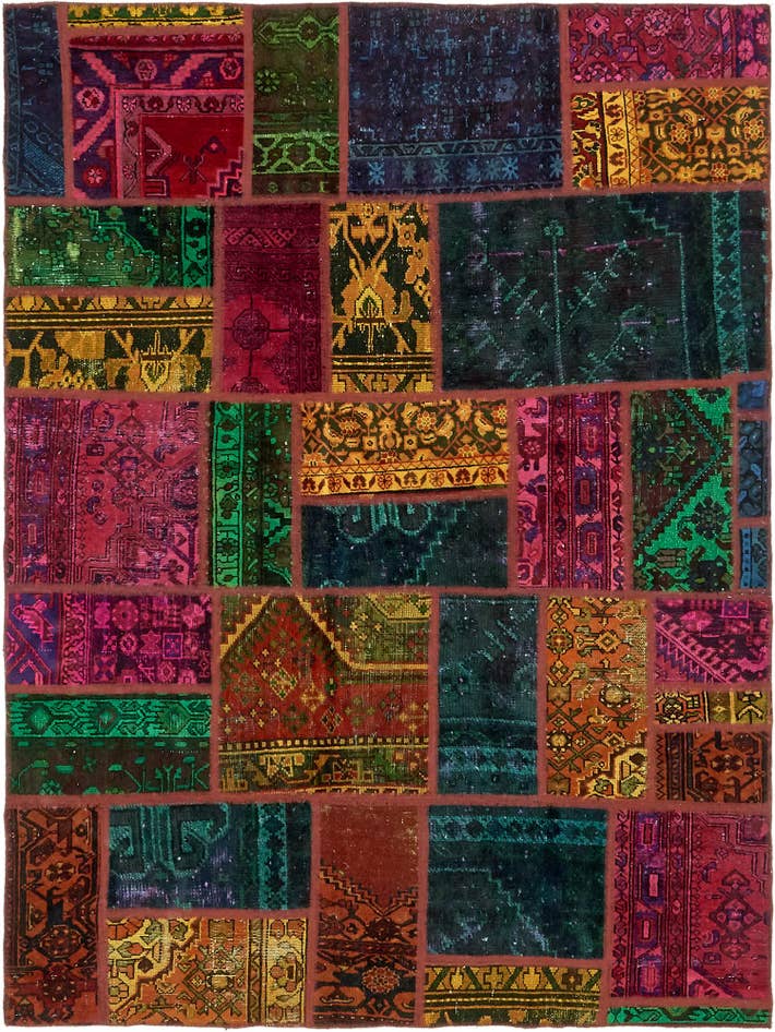 Detail image of 5' 9 x 7' 7 Hand Knotted Ultra Vintage Persian Wool Rug