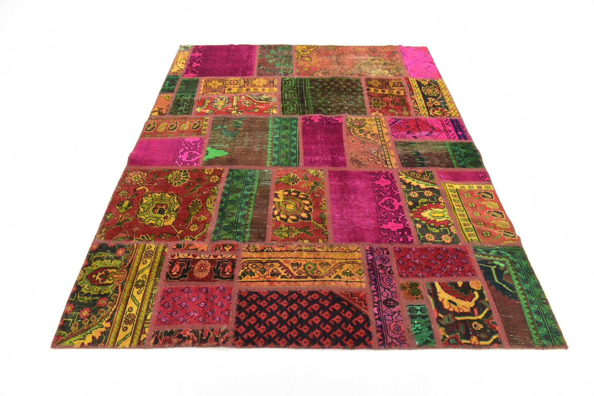 5' 10 x 7' 5 Hand Knotted Ultra Vintage Persian Wool Rug