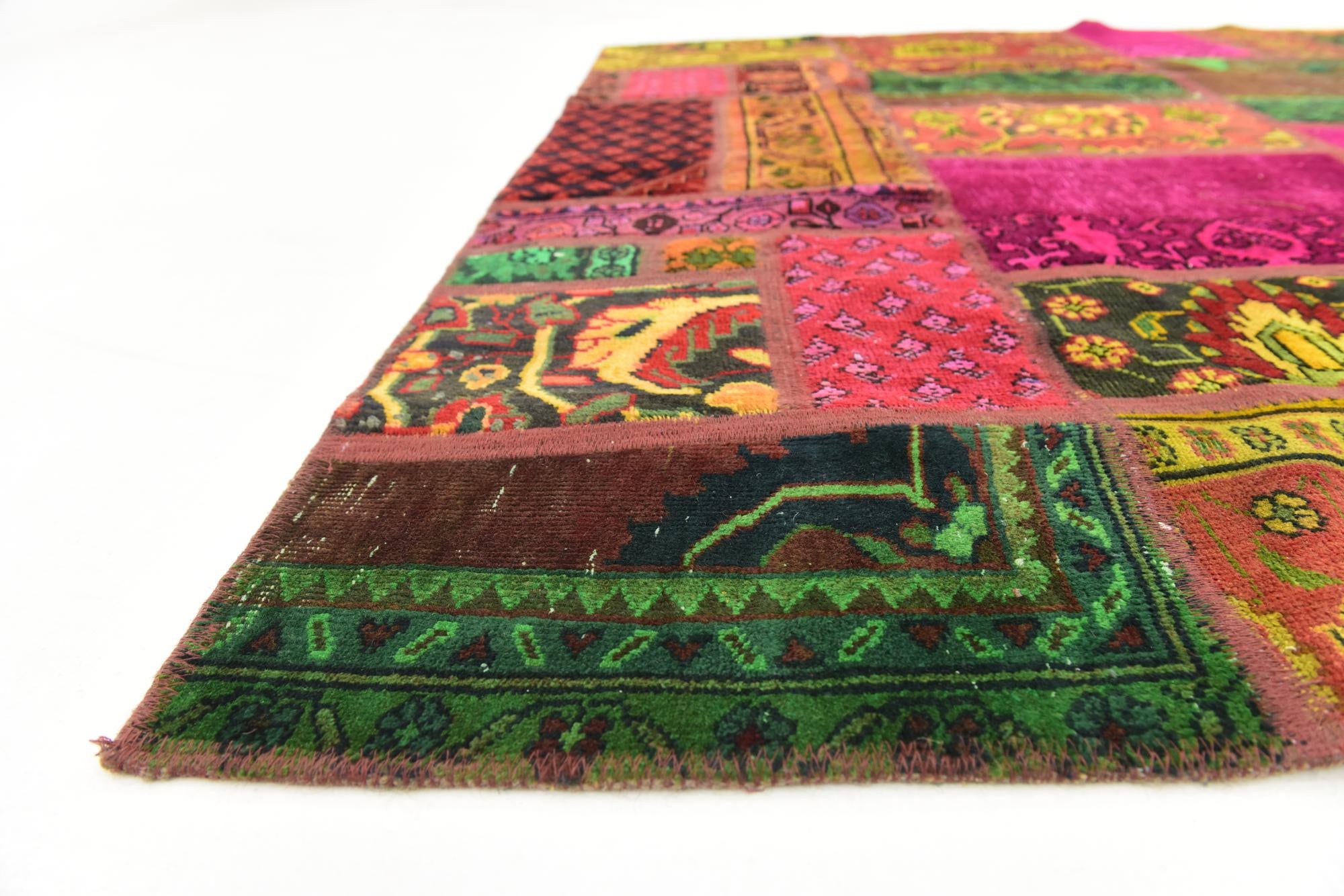 5' 10 x 7' 5 Hand Knotted Ultra Vintage Persian Wool Rug