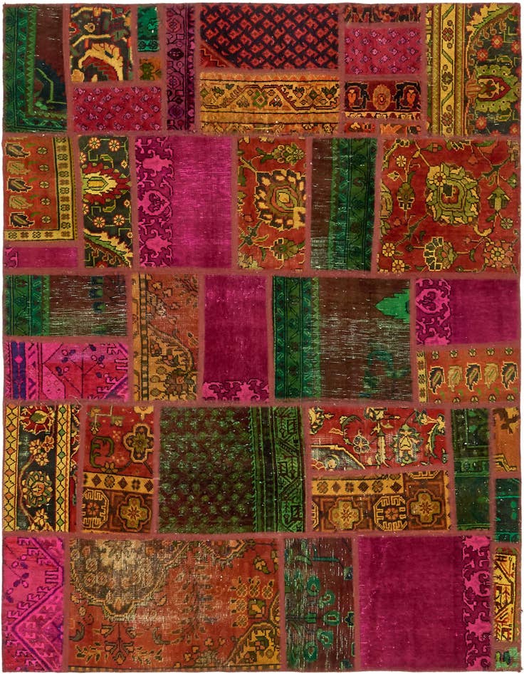 Detail image of 5' 10 x 7' 5 Hand Knotted Ultra Vintage Persian Wool Rug