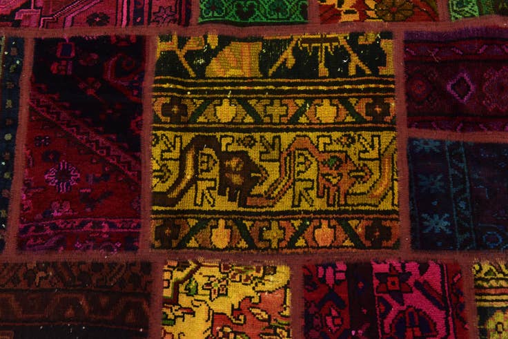 Detail image of 5' 8 x 7' 7 Hand Knotted Ultra Vintage Persian Wool Rug