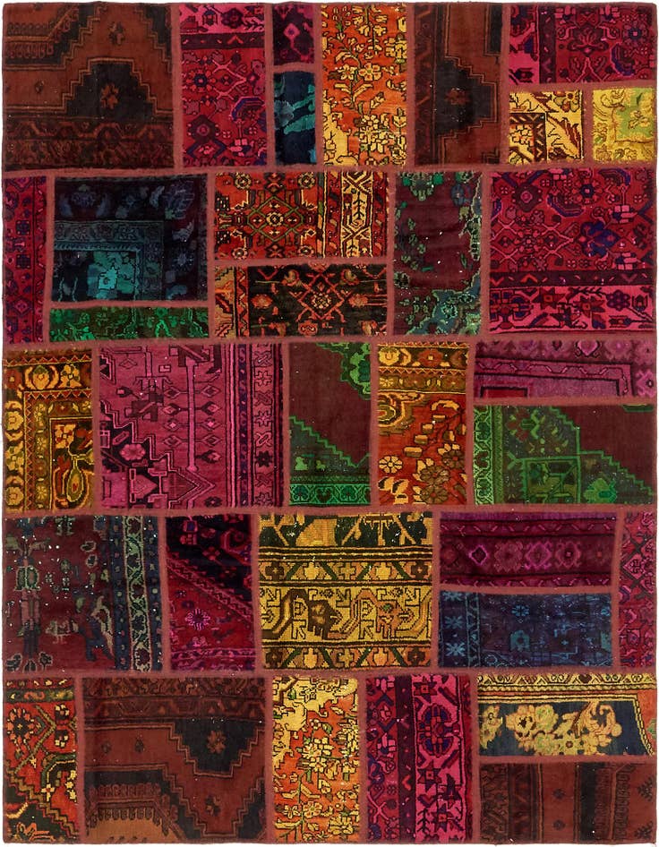 Detail image of 5' 8 x 7' 7 Hand Knotted Ultra Vintage Persian Wool Rug