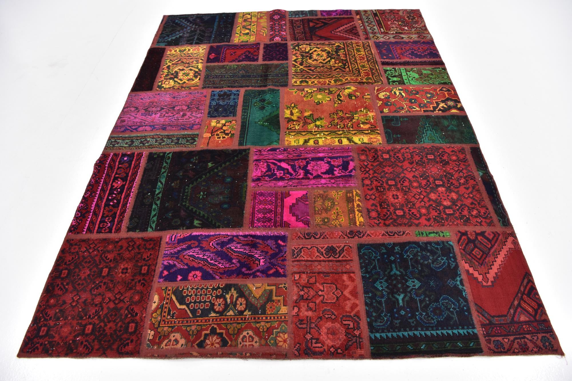 5' 8 x 7' 6 Hand Knotted Ultra Vintage Persian Wool Rug