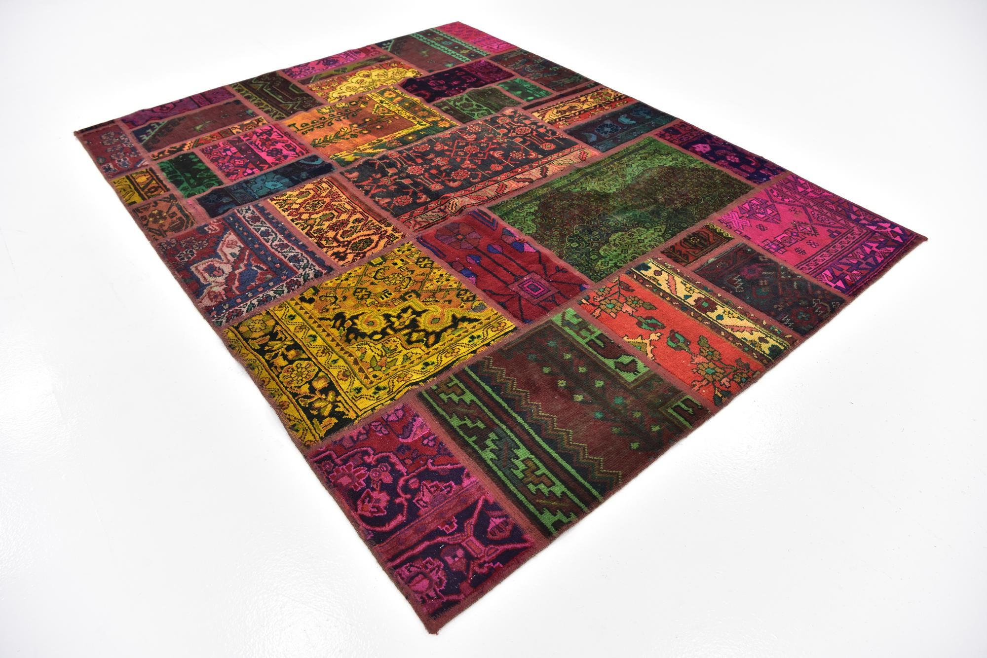 5' 10 x 7' 7 Hand Knotted Ultra Vintage Persian Wool Rug