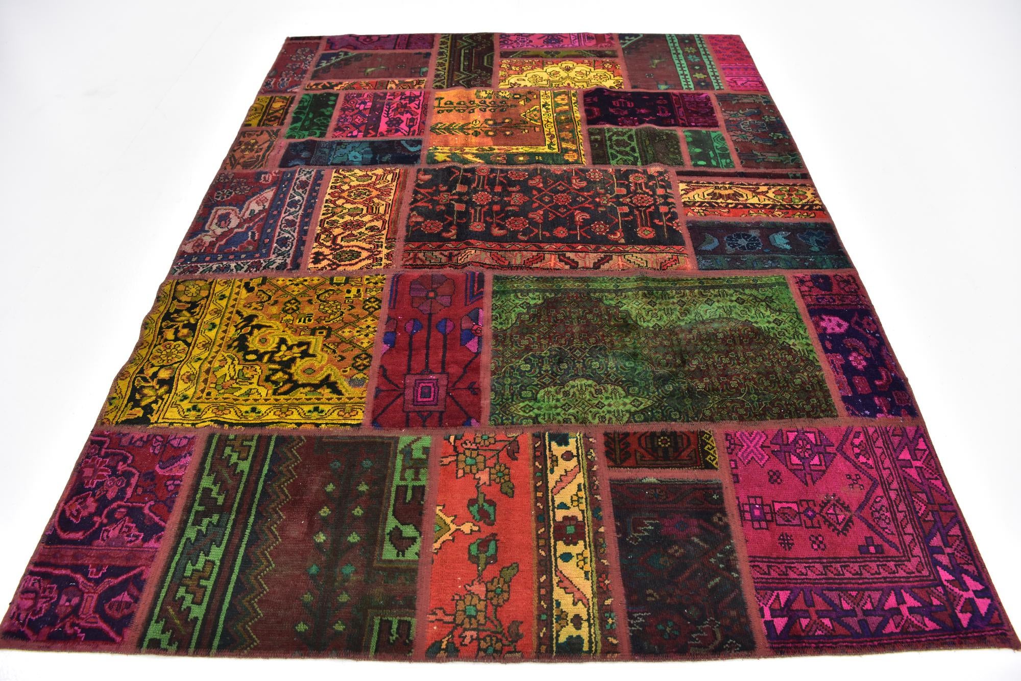 5' 10 x 7' 7 Hand Knotted Ultra Vintage Persian Wool Rug