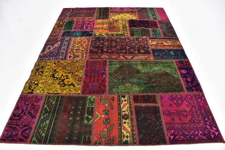 5' 10 x 7' 7 Hand Knotted Ultra Vintage Persian Wool Rug