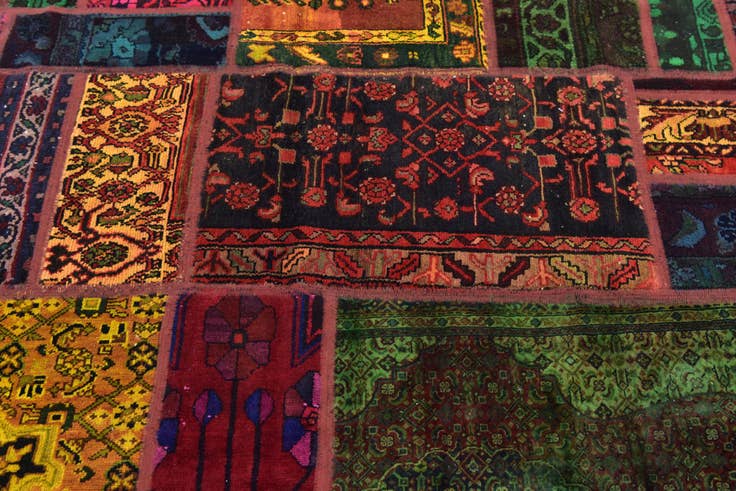 Detail image of 5' 10 x 7' 7 Hand Knotted Ultra Vintage Persian Wool Rug