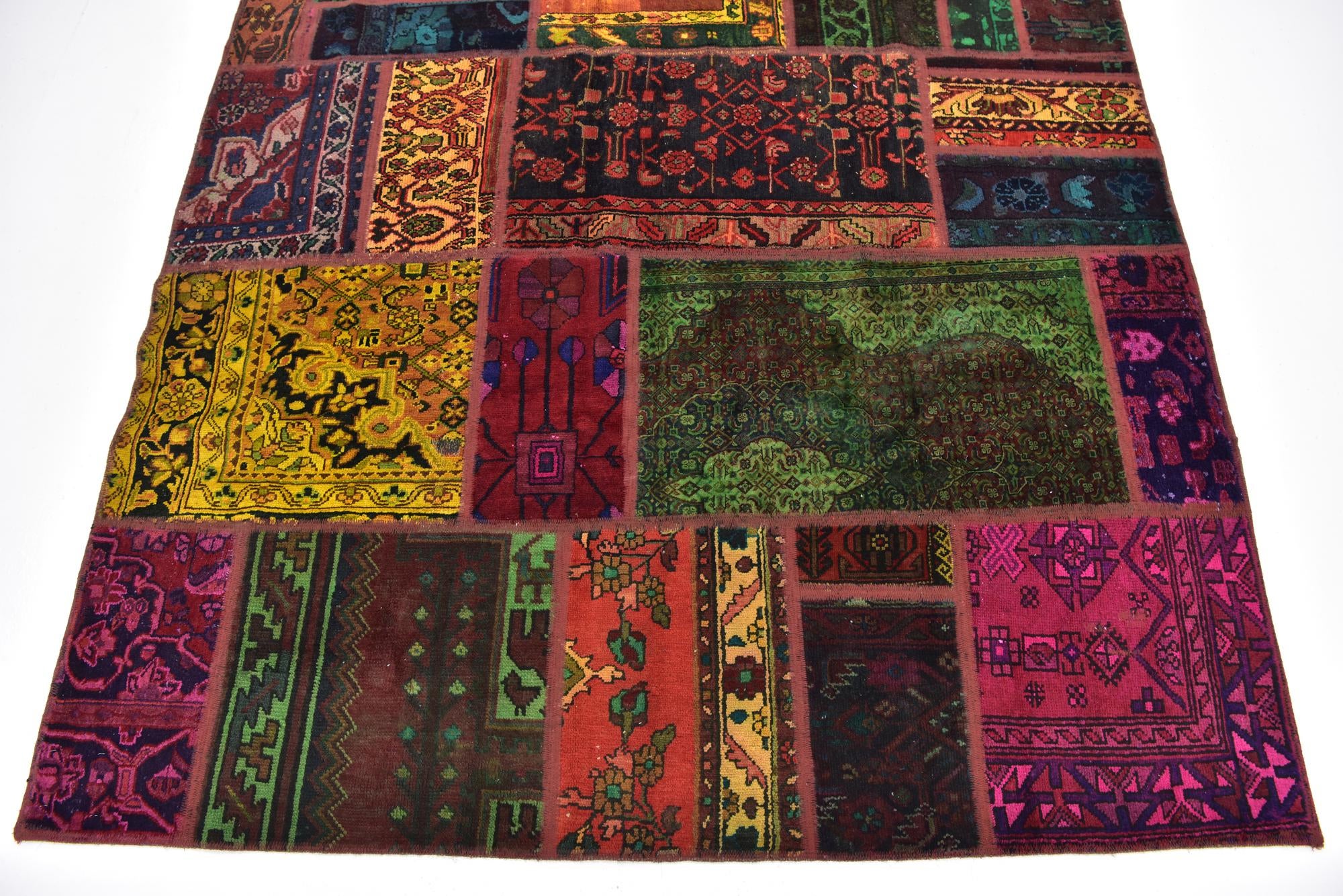 5' 10 x 7' 7 Hand Knotted Ultra Vintage Persian Wool Rug