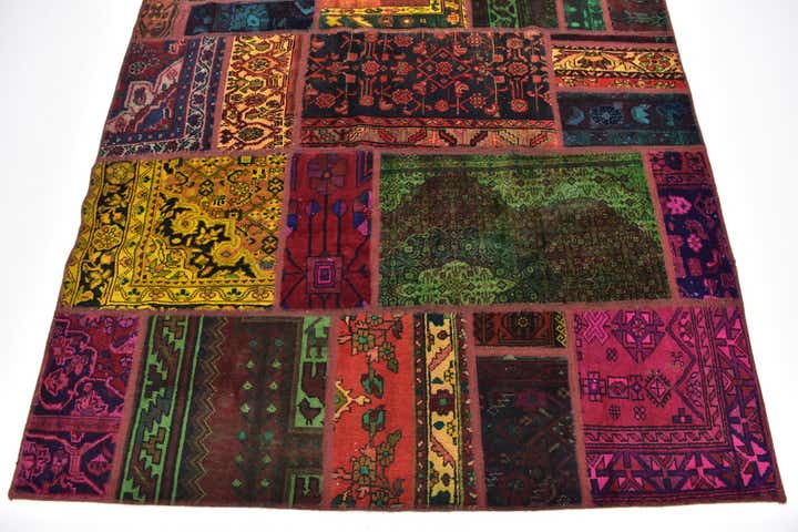 5' 10 x 7' 7 Hand Knotted Ultra Vintage Persian Wool Rug