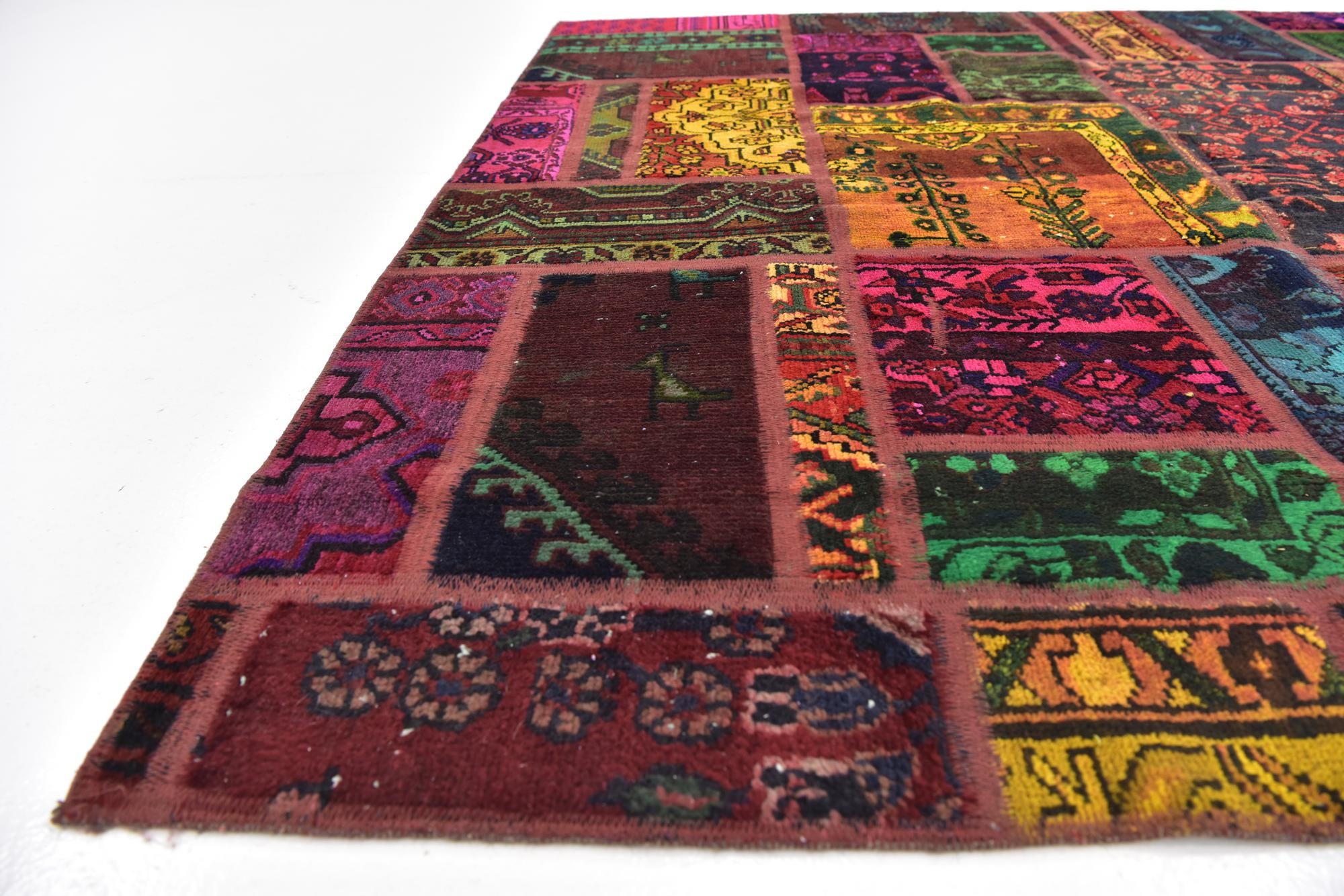5' 10 x 7' 7 Hand Knotted Ultra Vintage Persian Wool Rug