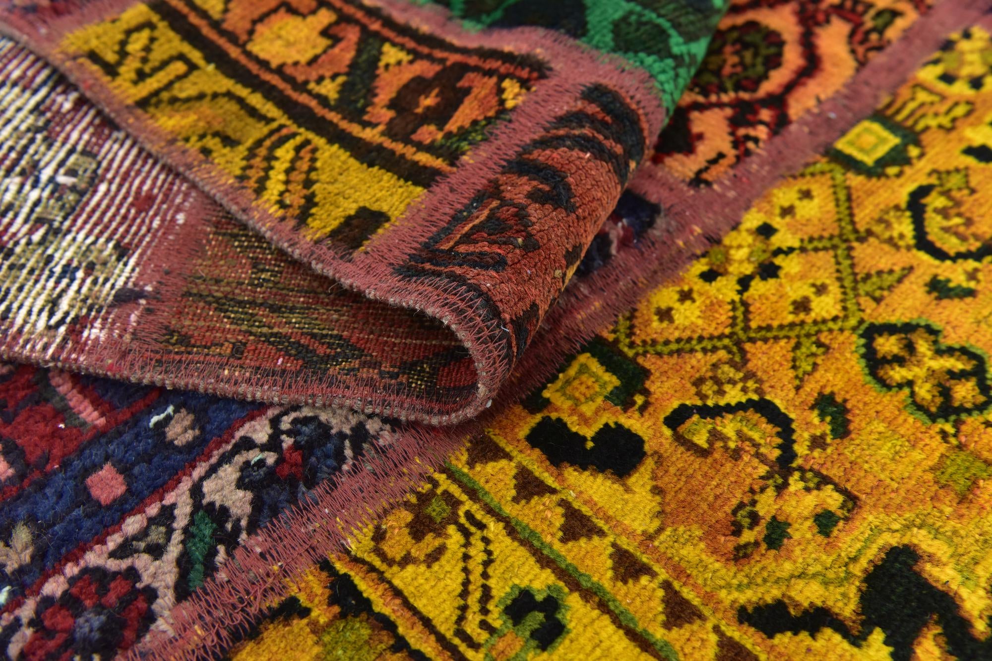 5' 10 x 7' 7 Hand Knotted Ultra Vintage Persian Wool Rug