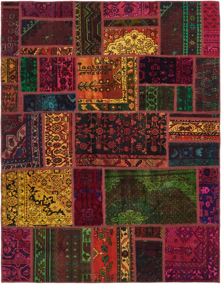 Detail image of 5' 10 x 7' 7 Hand Knotted Ultra Vintage Persian Wool Rug
