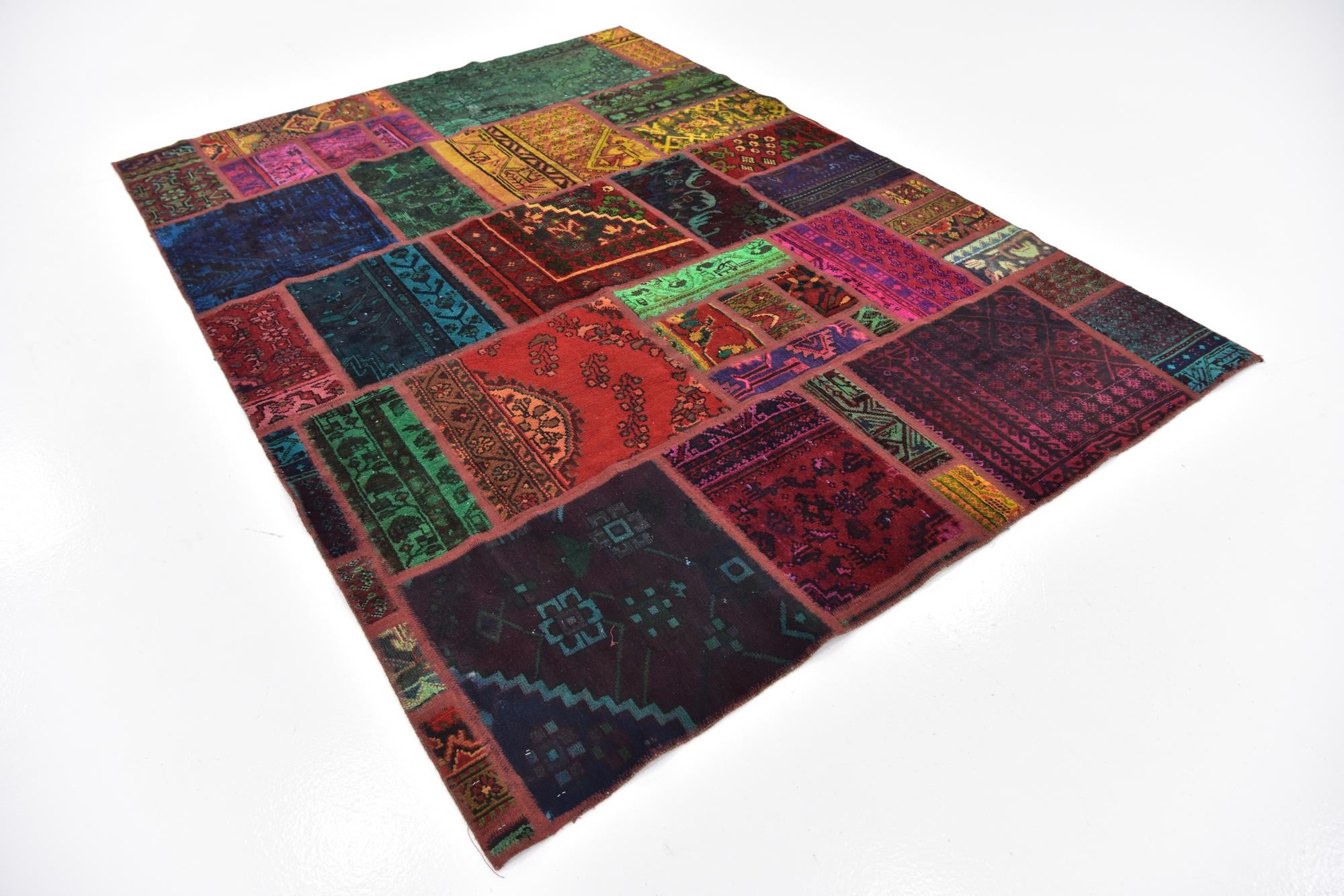 5' 7 x 7' 8 Hand Knotted Ultra Vintage Persian Wool Rug