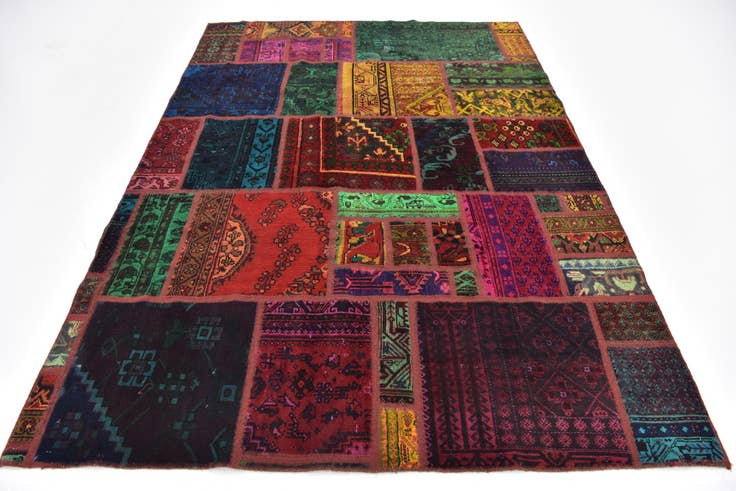 Detail image of 5' 7 x 7' 8 Hand Knotted Ultra Vintage Persian Wool Rug