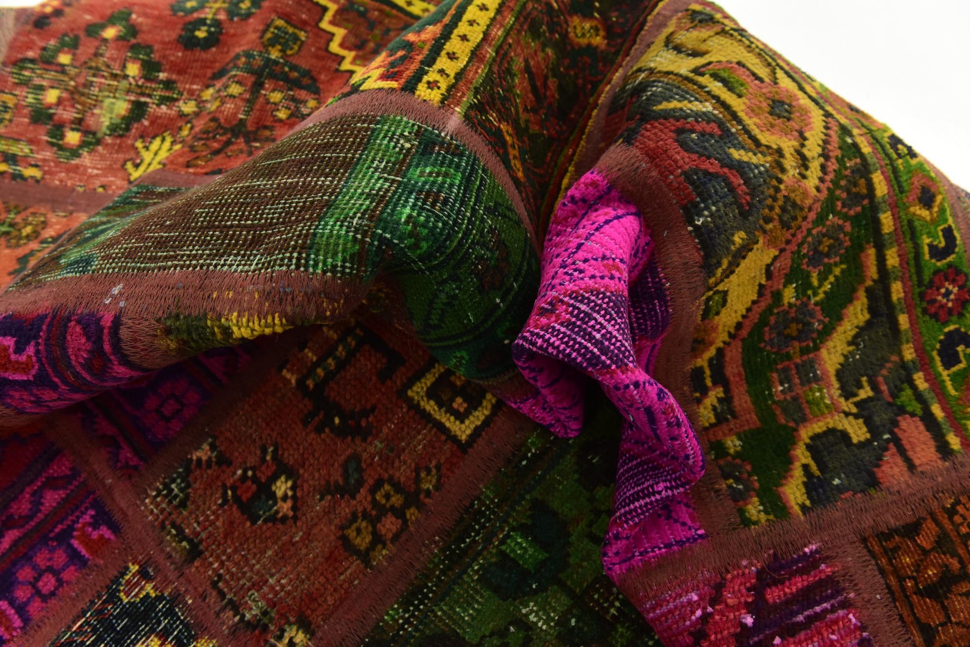 5' 9 x 7' 9 Hand Knotted Ultra Vintage Persian Wool Rug