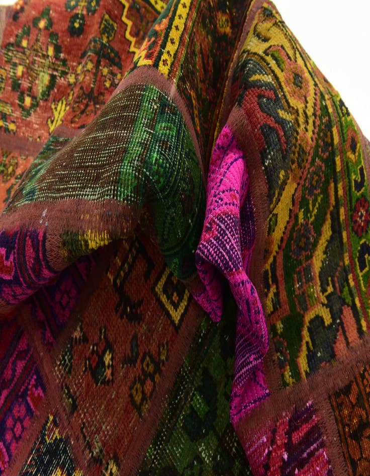 Detail image of 5' 9 x 7' 9  Hand Knotted Ultra Vintage Persian Wool Rug