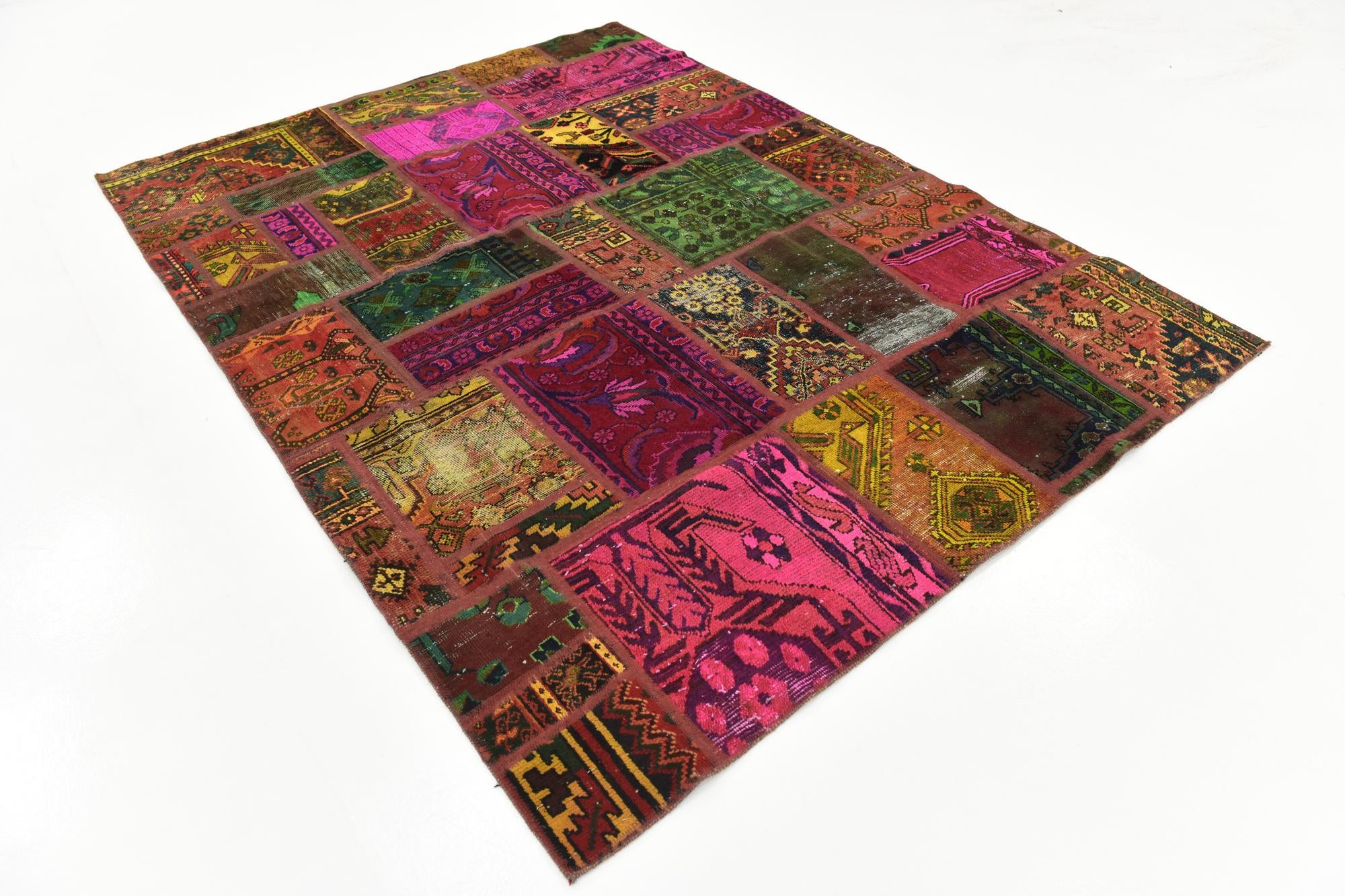 5' 9 x 7' 9 Hand Knotted Ultra Vintage Persian Wool Rug