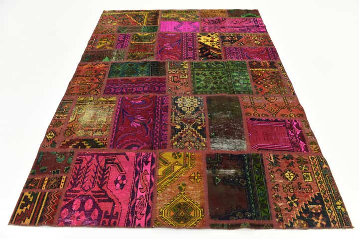 5' 9 x 7' 9 Hand Knotted Ultra Vintage Persian Wool Rug