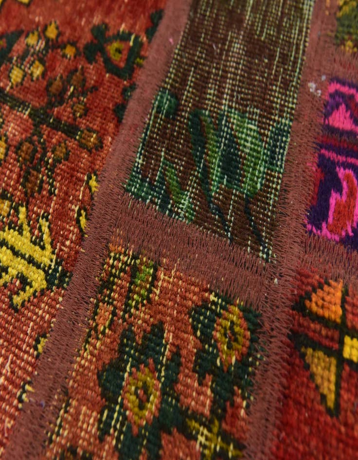 Detail image of 5' 9 x 7' 9  Hand Knotted Ultra Vintage Persian Wool Rug