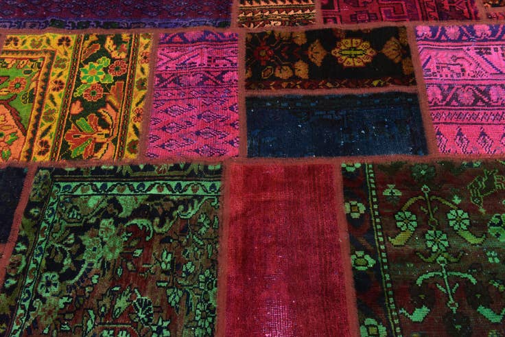 Detail image of 6' x 7' 6 Hand Knotted Ultra Vintage Persian Wool Rug