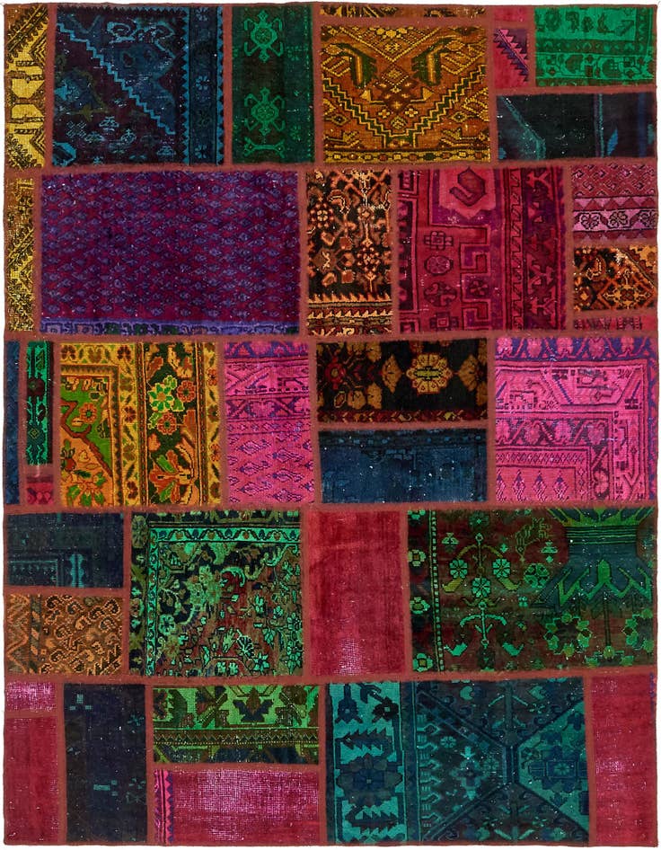 Detail image of 6' x 7' 6 Hand Knotted Ultra Vintage Persian Wool Rug