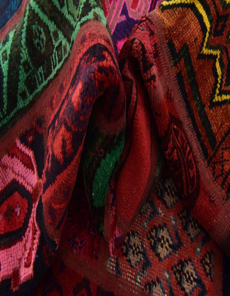 Detail image of 5' 9 x 7' 7  Hand Knotted Ultra Vintage Persian Wool Rug