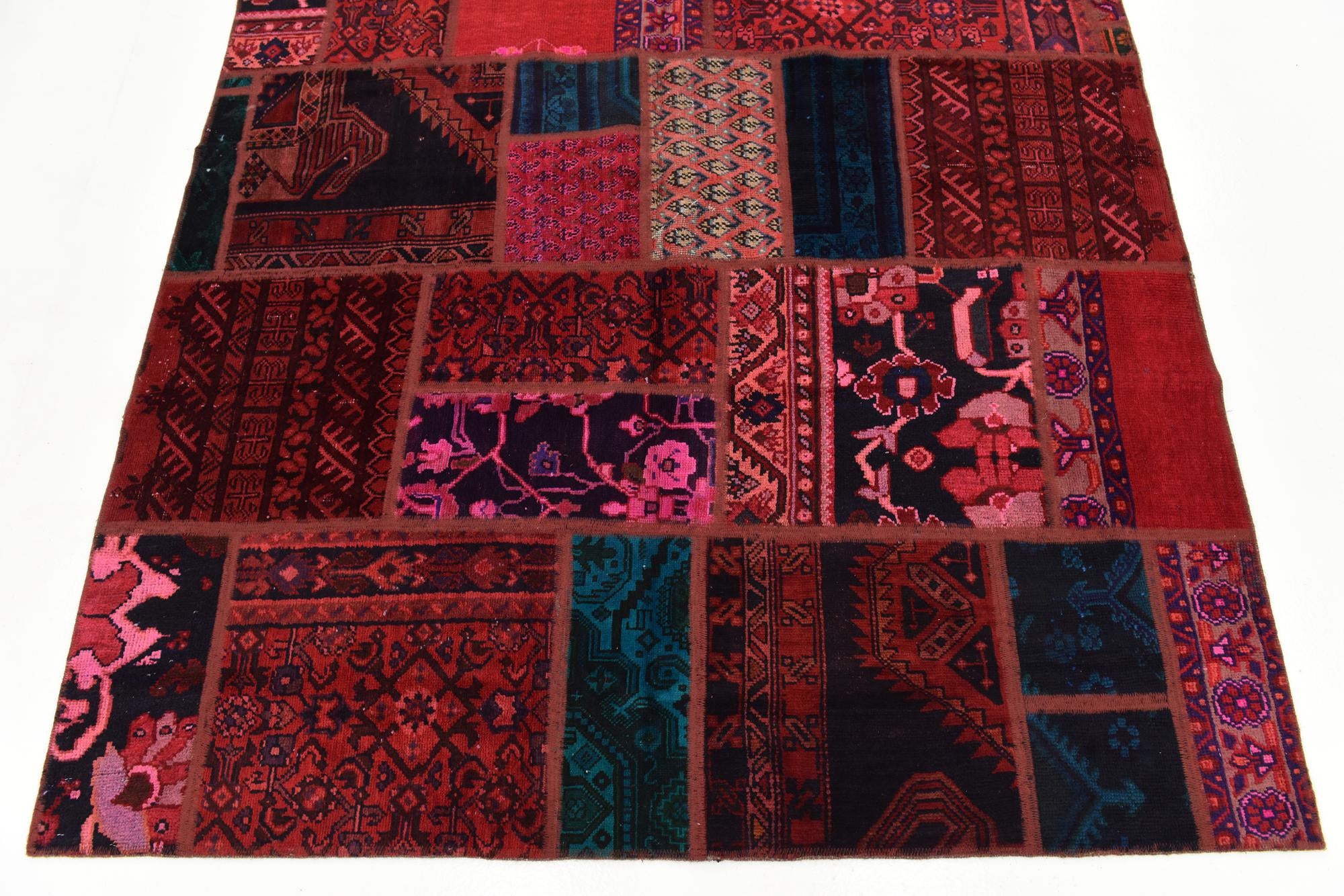 5' 9 x 7' 7 Hand Knotted Ultra Vintage Persian Wool Rug