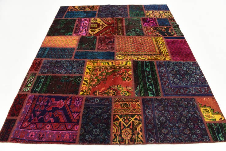 Detail image of 6' x 7' 6 Hand Knotted Ultra Vintage Persian Wool Rug