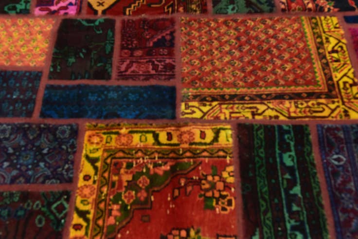 Detail image of 6' x 7' 6 Hand Knotted Ultra Vintage Persian Wool Rug