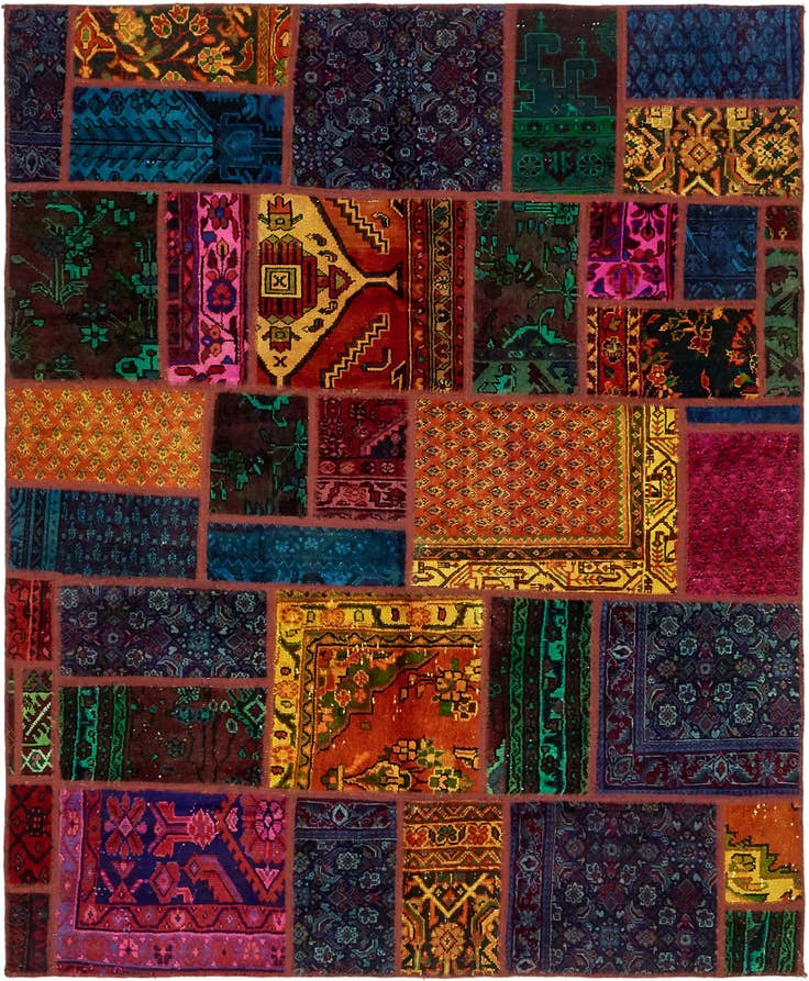 Detail image of 6' x 7' 6 Hand Knotted Ultra Vintage Persian Wool Rug