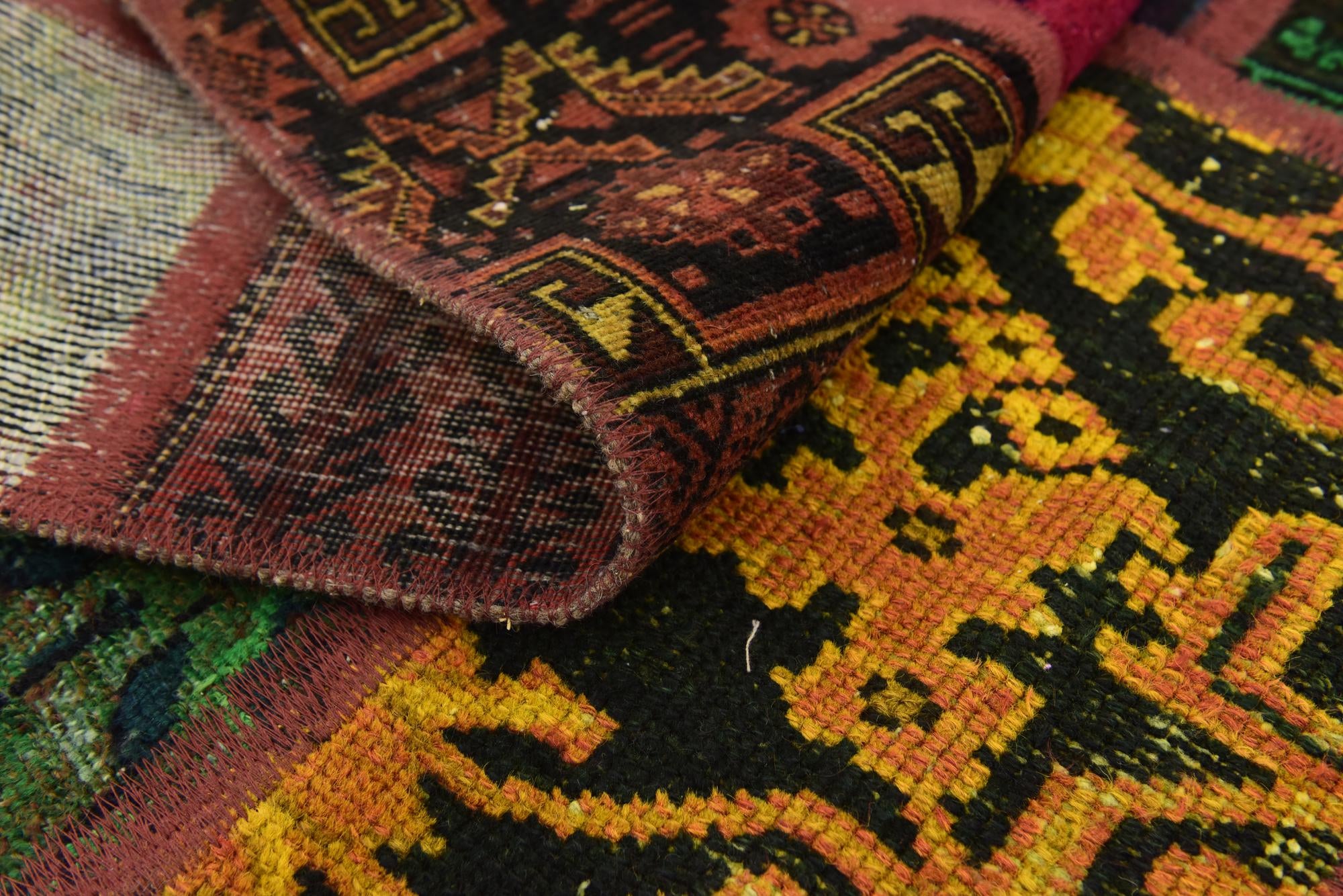 5' 7 x 7' 6 Hand Knotted Ultra Vintage Persian Wool Rug