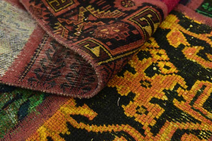 5' 7 x 7' 6 Hand Knotted Ultra Vintage Persian Wool Rug