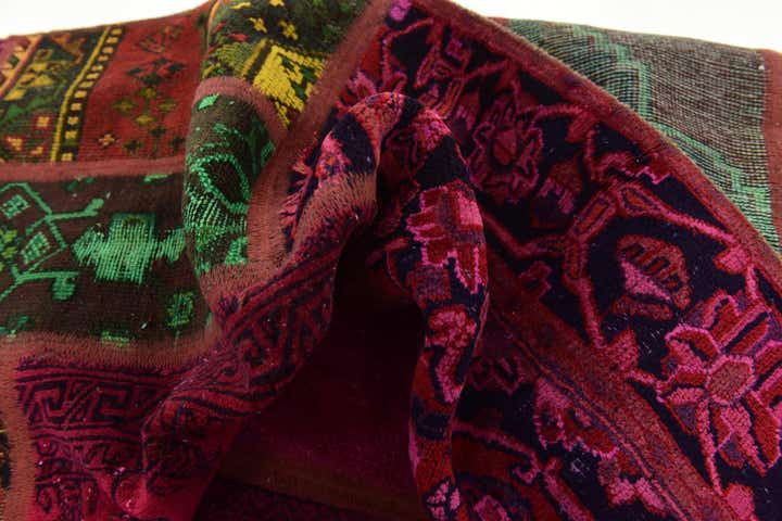 5' 7 x 7' 6 Hand Knotted Ultra Vintage Persian Wool Rug