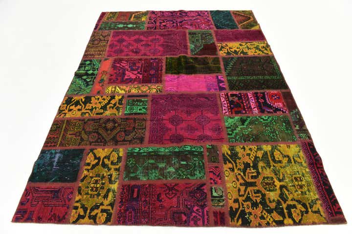 5' 7 x 7' 6 Hand Knotted Ultra Vintage Persian Wool Rug