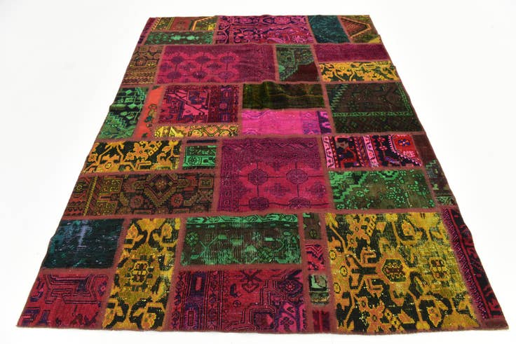 Detail image of 5' 7 x 7' 6 Hand Knotted Ultra Vintage Persian Wool Rug
