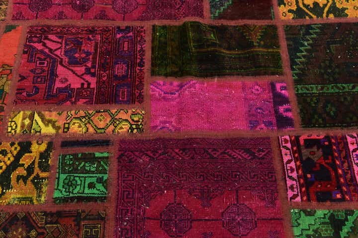 5' 7 x 7' 6 Hand Knotted Ultra Vintage Persian Wool Rug